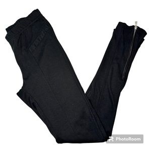 Mark. | Black Slim Pants Leggings w/ Ankle Zipper Accents  | Size S